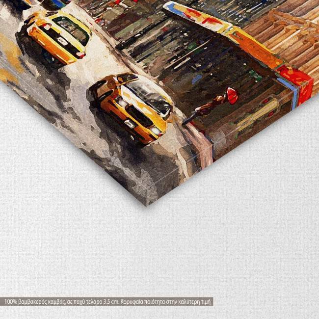 Canvas printNew York, Street view of New York,  3 panels, detail