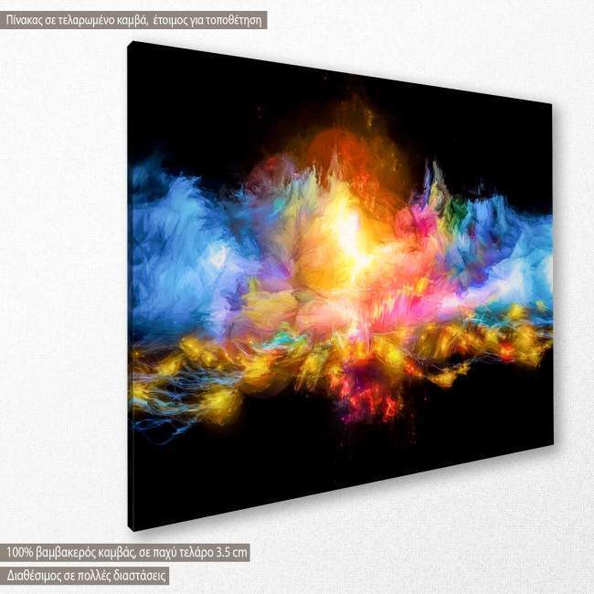 Canvas print Frequencies in color, side