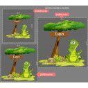 Kids wall stickers Crocodile at tree