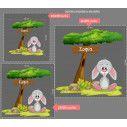 Kids wall stickers Rabbit at tree