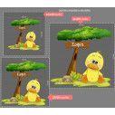 Kids wall stickers Duck at tree,
