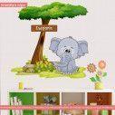 Kids wall stickers Elephant at tree