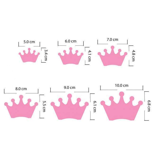 Sticker label  Crown for girls,  