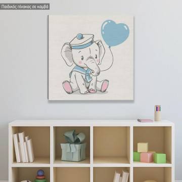 Kids canvas print Elephant Sailor 2
