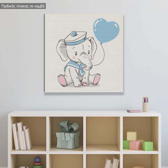Kids canvas print Elephant Sailor