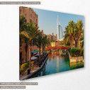 Canvas print Cityscape with beautiful park in Dubai, side