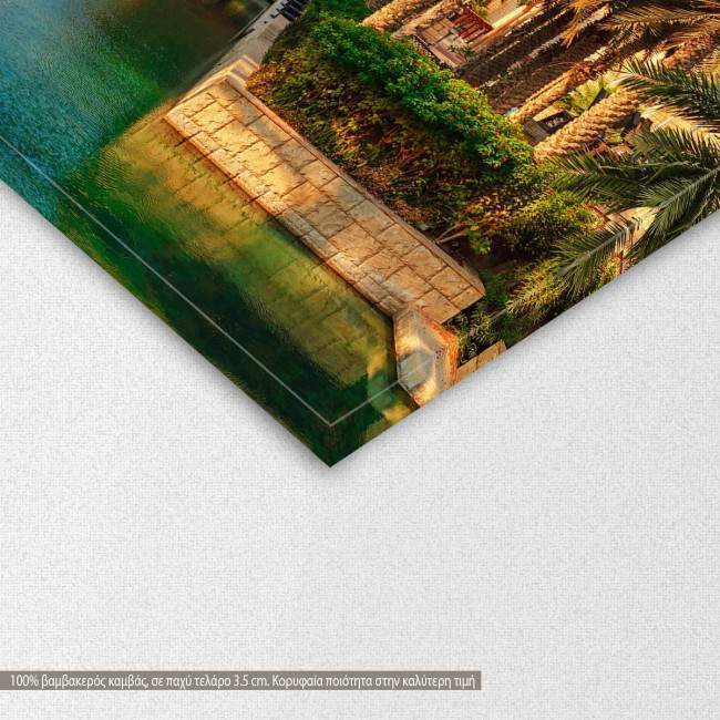 Canvas print Cityscape with beautiful park in Dubai, detail