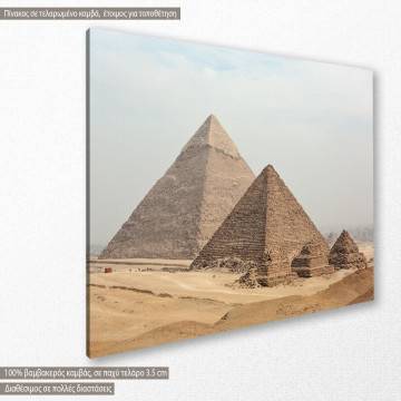 Πίνακας σε καμβά Αίγυπτος πυραμίδες, Great Egyptian pyramids in Giza 2