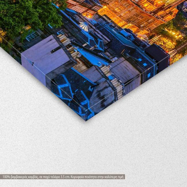 Canvas print  Edinburgh cityscape in the evening, Scotland, detail