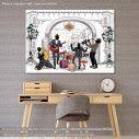 Canvas print Musicians in the old city