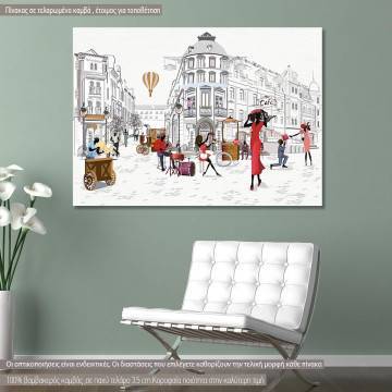 Πίνακας σε καμβά Street fare