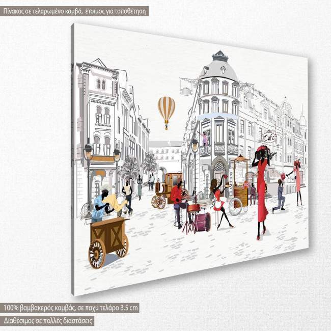 Canvas print Street fare, side