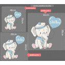 Kids wall stickers Elephant little sailor