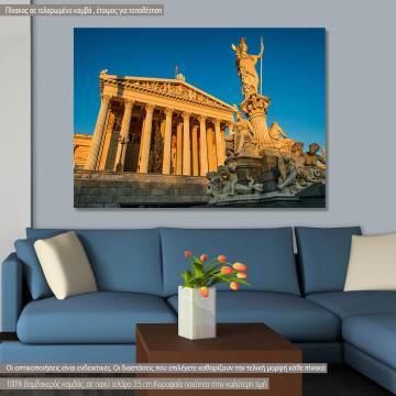 Canvas print Vienna, Parliament building in Vienna, Austria