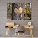Canvas print Heart on tree (with name)