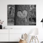 Canvas print Heart on tree (with name) Framed canvas View 1