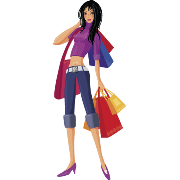 Wall stickers Fashion Girl 1 2