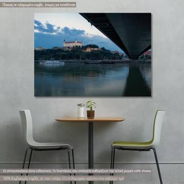 Canvas print View of Bratislava castle and old town