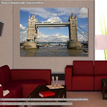 Πίνακας σε καμβά Λονδίνο, γέφυρα, Tower Bridge