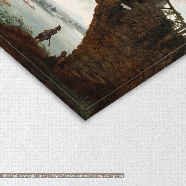 The Ponte Salario by H.Robert, αντίγραφο - αναπαραγωγή πινακα σε καμβά, λεπτομέρεια