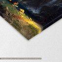 Canvas print Indians spear fishing, Bierstadt, detail