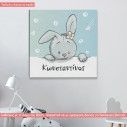 Kids canvas print Ours cute little bunny, rabbit with name