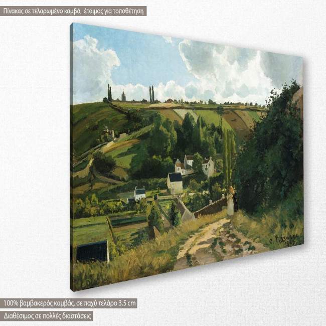 Πίνακας ζωγραφικής Jalais Hill, Pontoise, Pissarro C, αντίγραφο σε καμβά, κοντινό