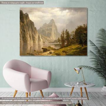 Πίνακας ζωγραφικής Merced river, Yosemite valley, Bierstadt A., αντίγραφο σε καμβά