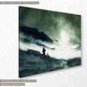 Canvas print Moon rising over fog clouds, Daingerfield E., side