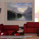 Canvas print Mountain scene, Bierstadt A.