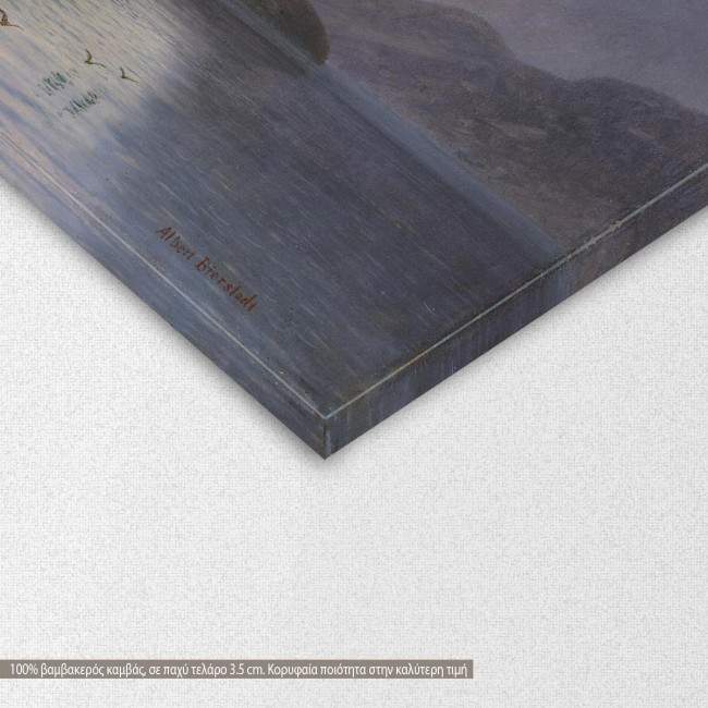 Canvas print Mountain scene, Bierstadt A., detail