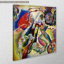 Canvas print Painting with red spot, Kandinsky W., side
