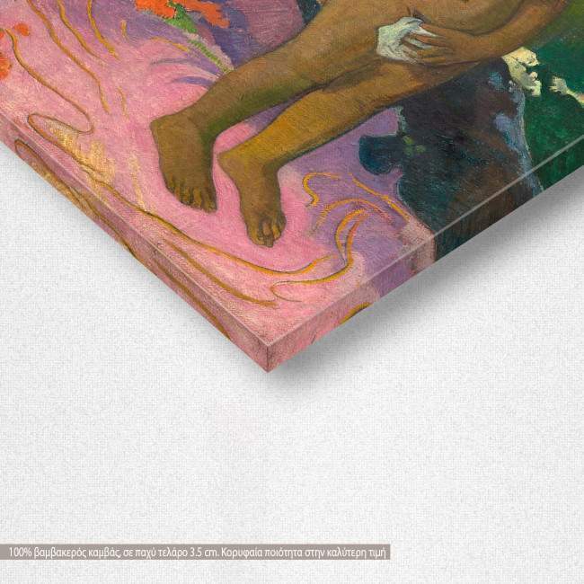 Words of the devil by P. Gauguin, αντίγραφο - αναπαραγωγή πινακα σε καμβά, λεπτομέρεια