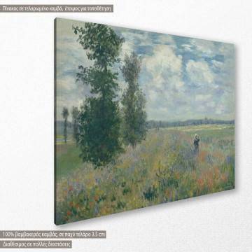 Canvas print Poppy fields near Argenteuil Monet Framed canvas View 1 2