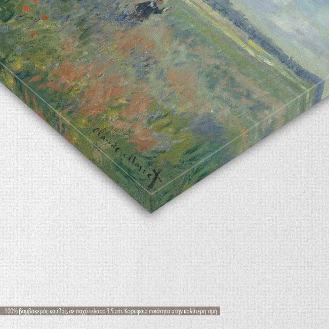 Canvas print Poppy fields near Argenteuil, Monet, detail