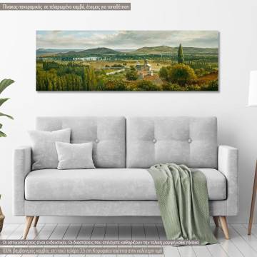 Πίνακας ζωγραφικής Panoramic view of the Ile de France, Rousseau T., αντίγραφο σε καμβά