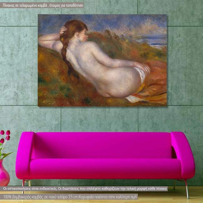 Canvas print Reclining nude, Renoir P. A.