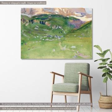 Canvas print Sellar Alp, Dolomites, Sargent J. S.