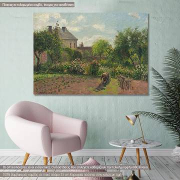Canvas print The artist's garden at Eragny, Pissarro C.