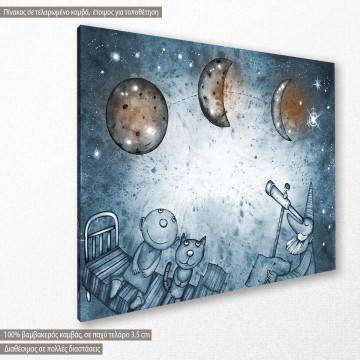 Kids canvas print The astronomer 2