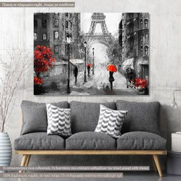 Canvas print Street view of Paris