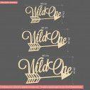Wild one  wooden word with arrow