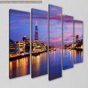 Canvas print London skyline sunset City Hall five panels, side