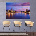 Canvas print  London skyline sunset City Hall,  3 panels