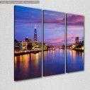 Canvas print  London skyline sunset City Hall,  3 panels, side