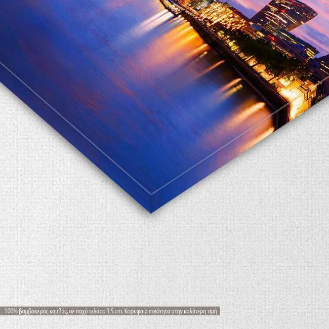 Canvas print  London skyline sunset City Hall,  3 panels, detail