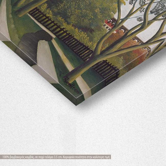 Canvas print The Banks of the Bièvre, Rousseau, detail