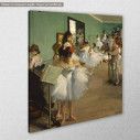 The dance class by E. Degas, αντίγραφο - αναπαραγωγή πινακα σε καμβά, κοντινό