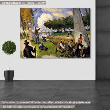 Canvas print The fishermen, Cezanne P.