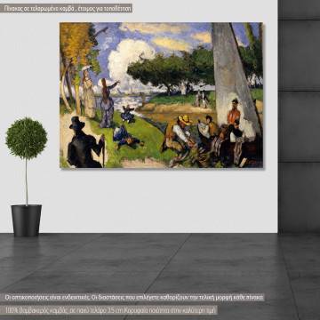 Πίνακας ζωγραφικής The fishermen, Cezanne P., αντίγραφο σε καμβά